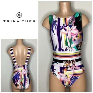 NEW. Trina Turk floral swimsuit. Size 6. Retails $169 NWOT